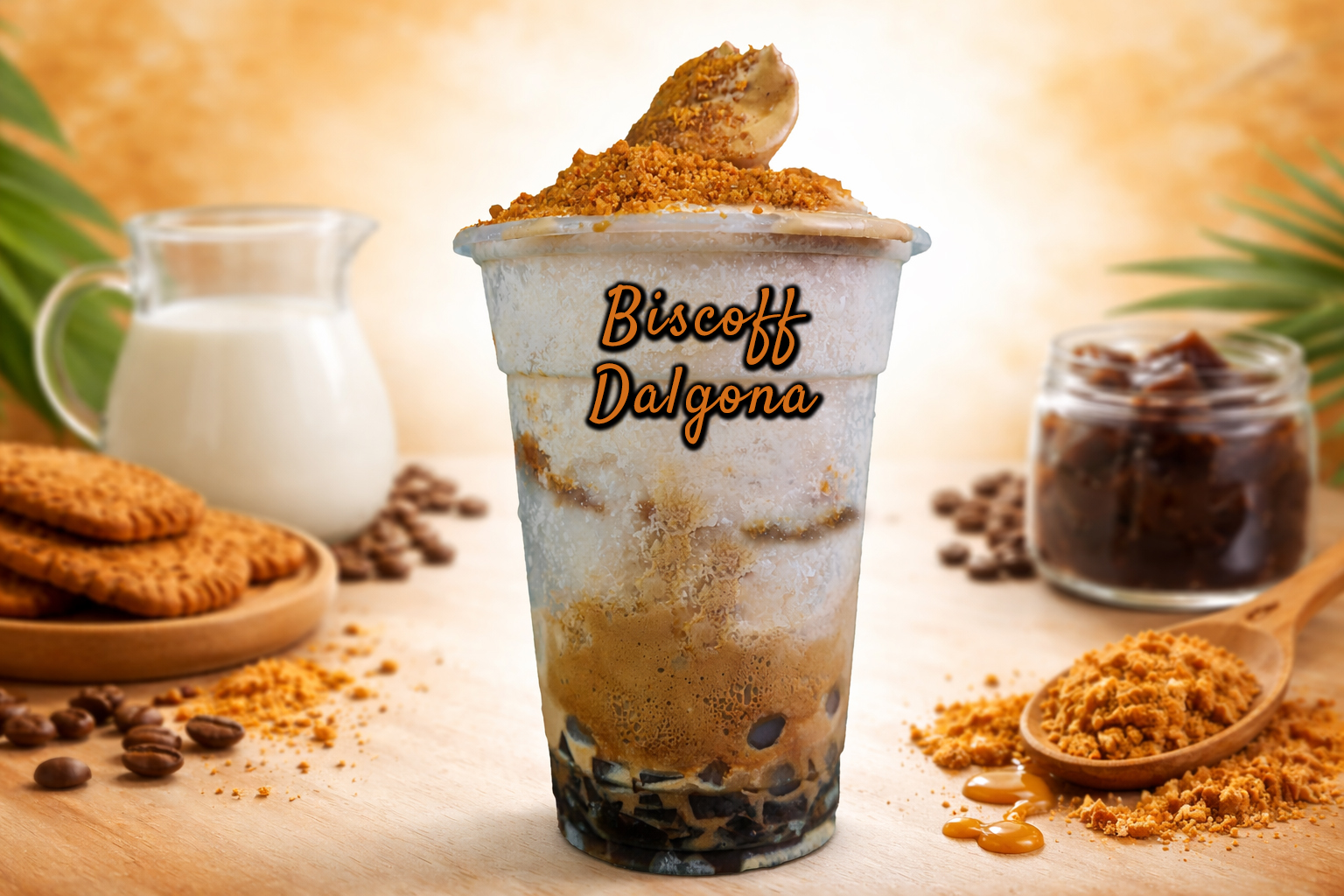Biscoff Dalgona halo-halo